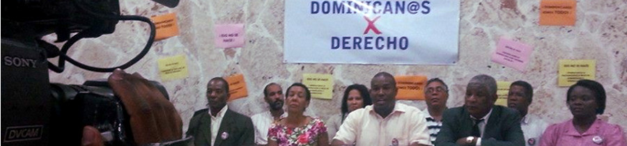 Voceros/as de Dominican@s por Derecho se pronuncian en rueda de prensa el 19 de mayo